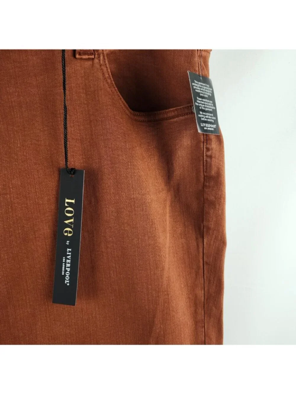 LIVERPOOL Jeans Women 22W Plus Cognac Brown Ankle Skinny Pant 42x27 LY2005WF NWT